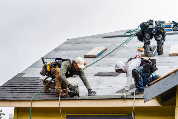 Professional Storm Damage Roof Repair technician working in Georgetown, MA